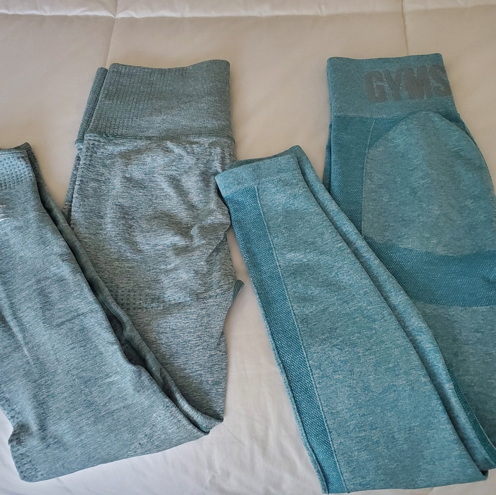Gymshark Blue Leggings Set SIZE SMALL